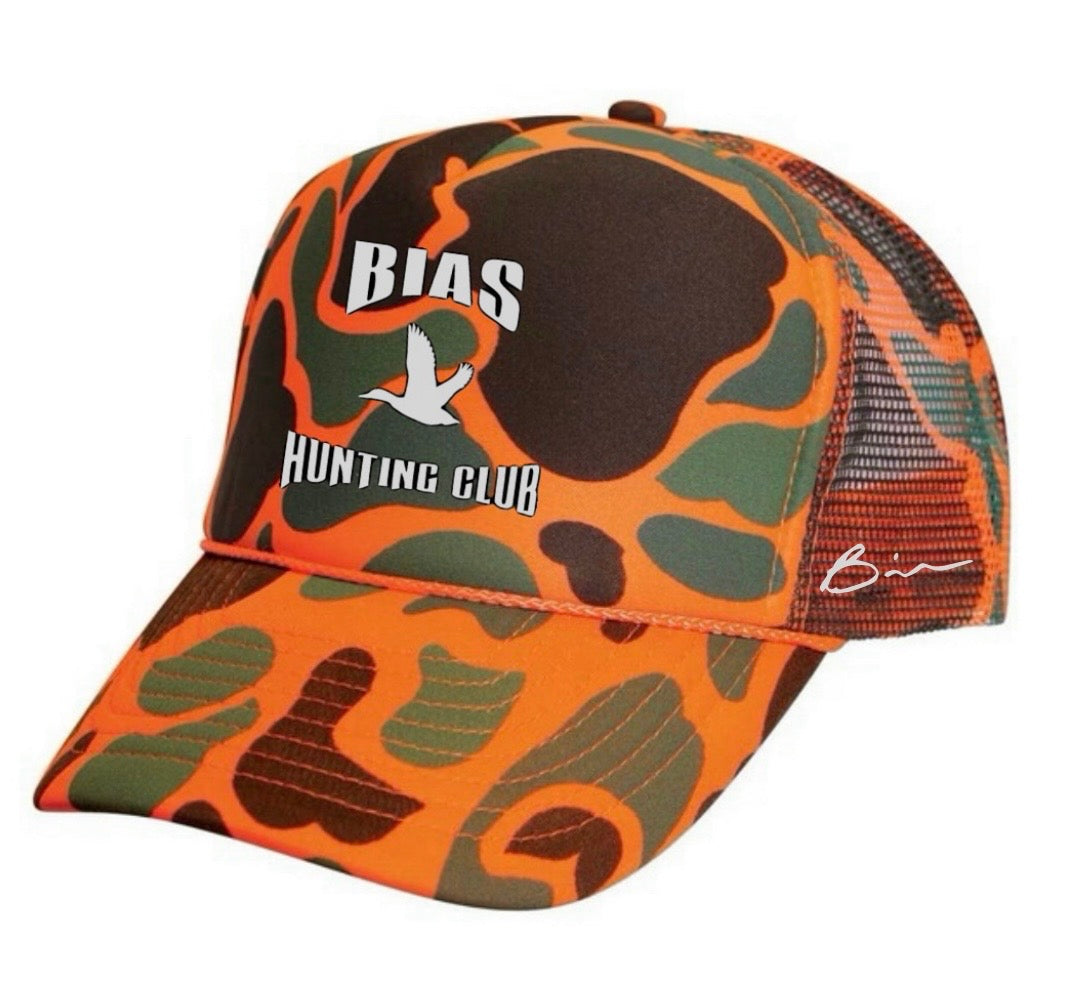 Orange Bias Hunting Club Trucker